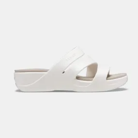 כפכף קרוקס רצועות בצבע לבן Crocs 206304-159 Crocs Monterey Strappy Wedge