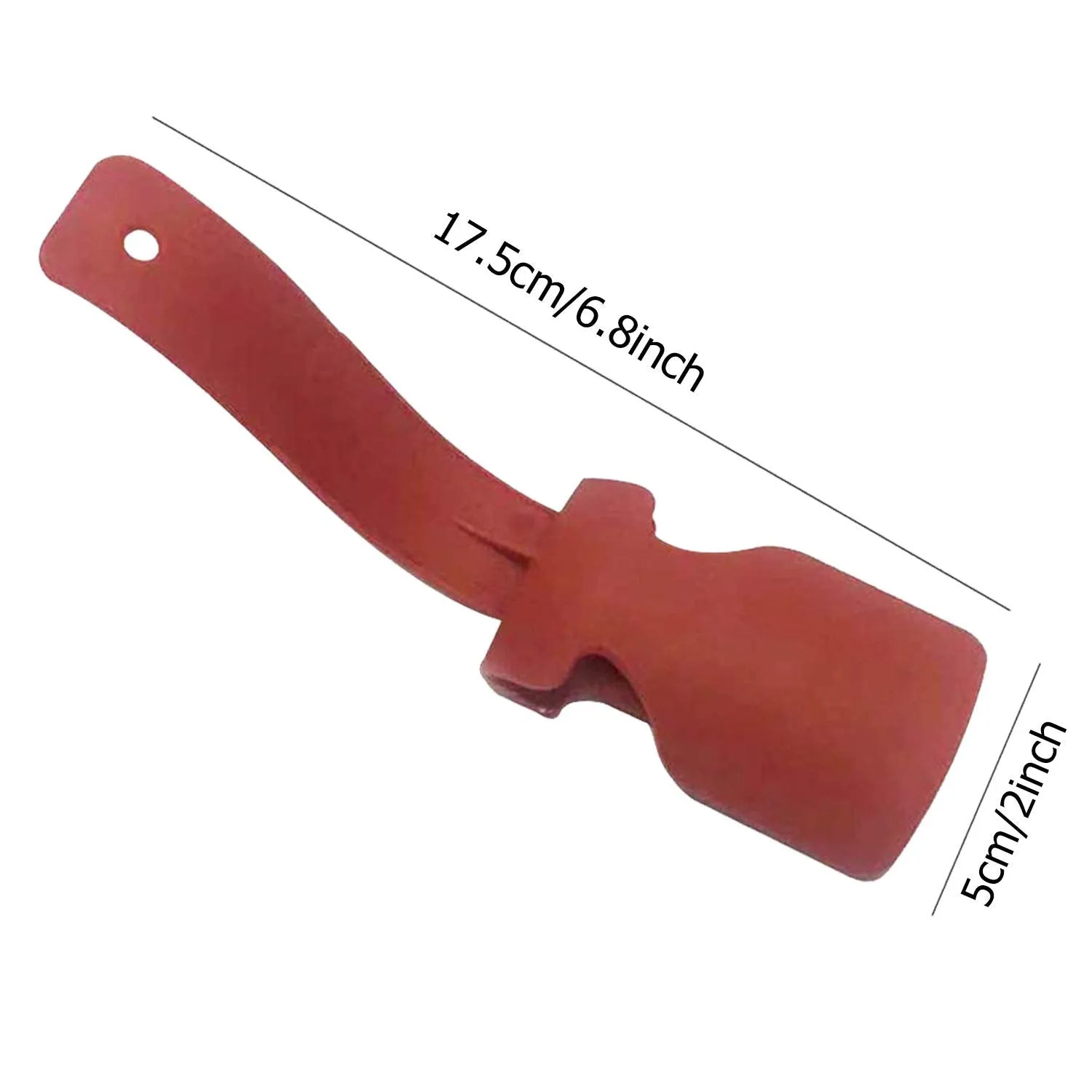 4Pcs Lazy Shoes Helper for Easy to Wear Shoes, Portable Shoe Lifting Helper for Men Women and Kids, Sock Slider Handled Shoe Horn for Elderly Seniors Disabled - Perfect for Everyday Use (Red) Red