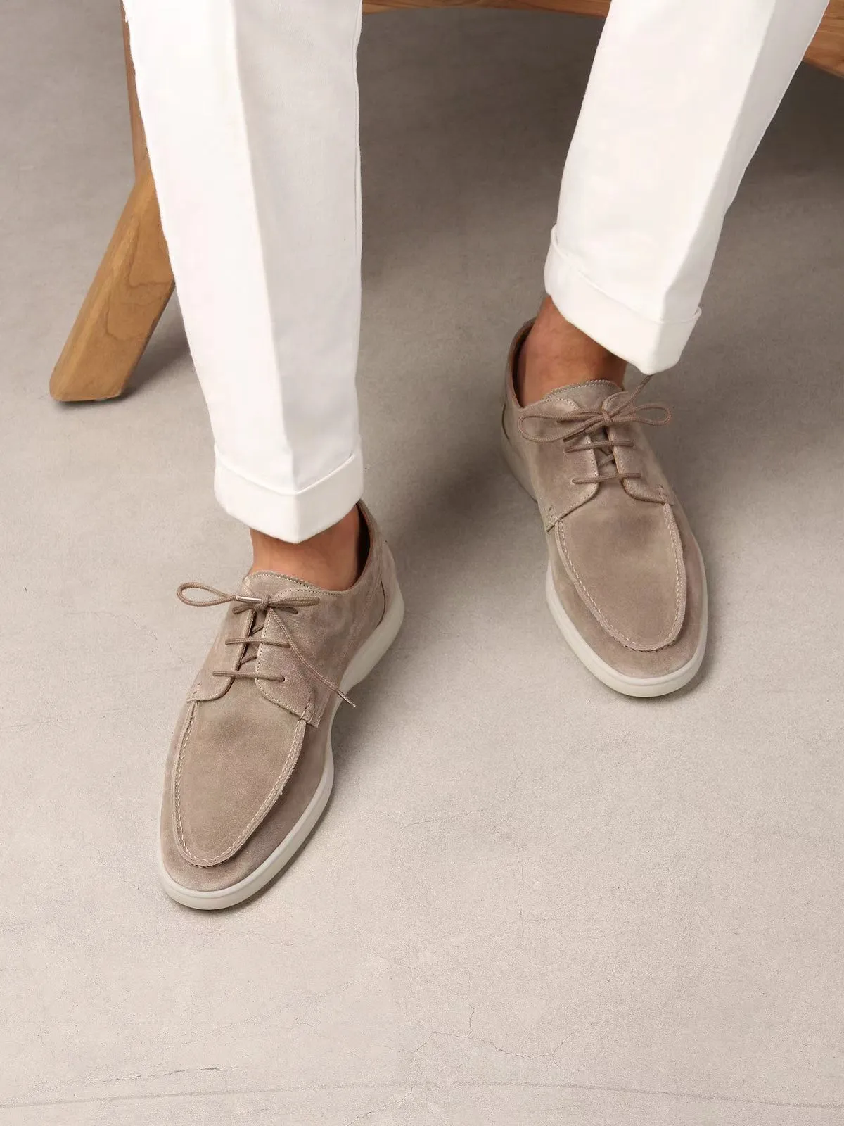 Adam™ Suede lace-up Moccasins