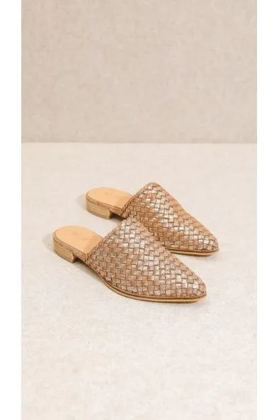 Alice Brown Shimmer Mules