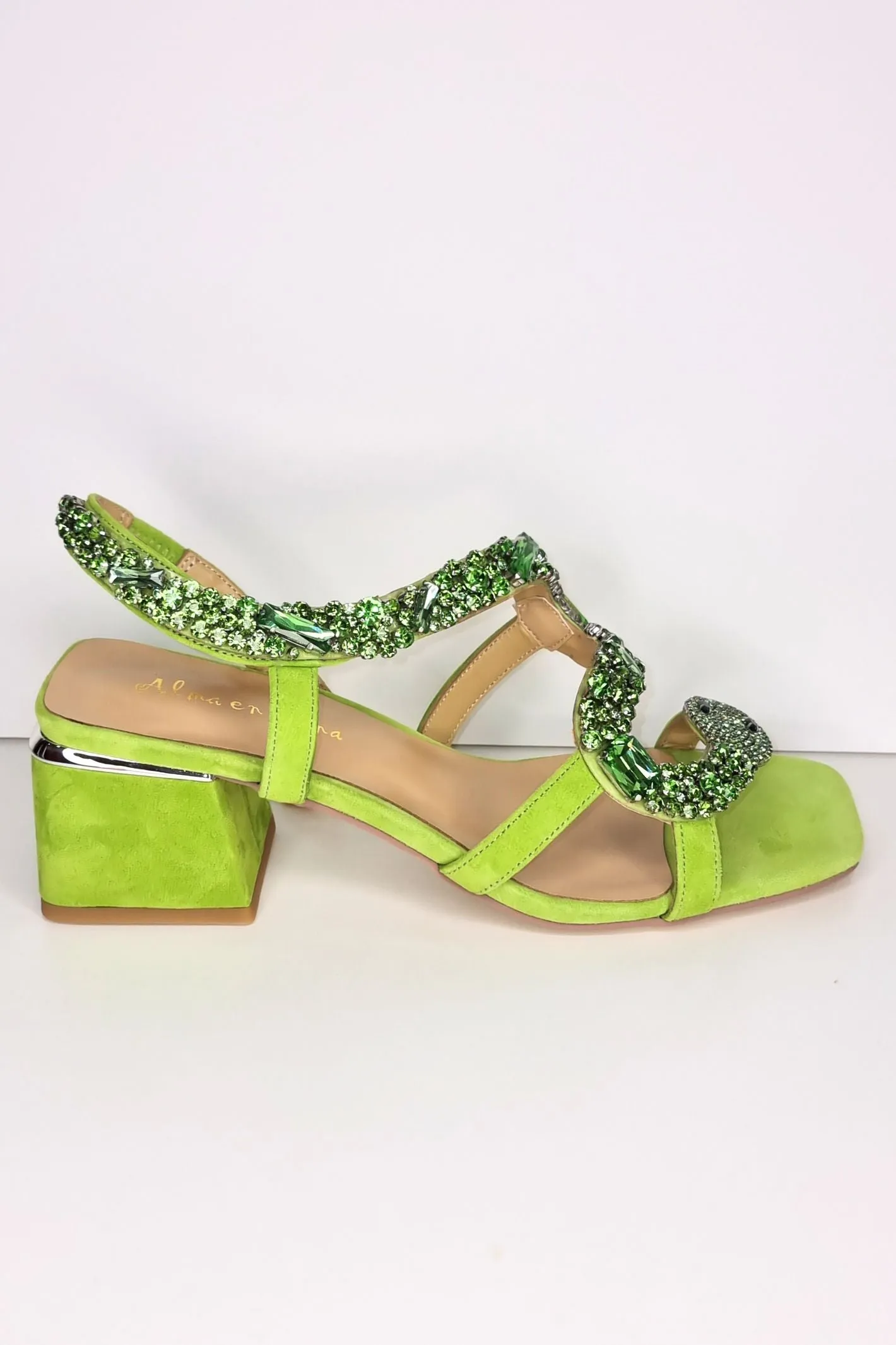 Alma En Pena V23304 Lime Suede Sandals