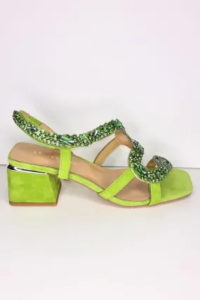 Alma En Pena V23304 Lime Suede Sandals