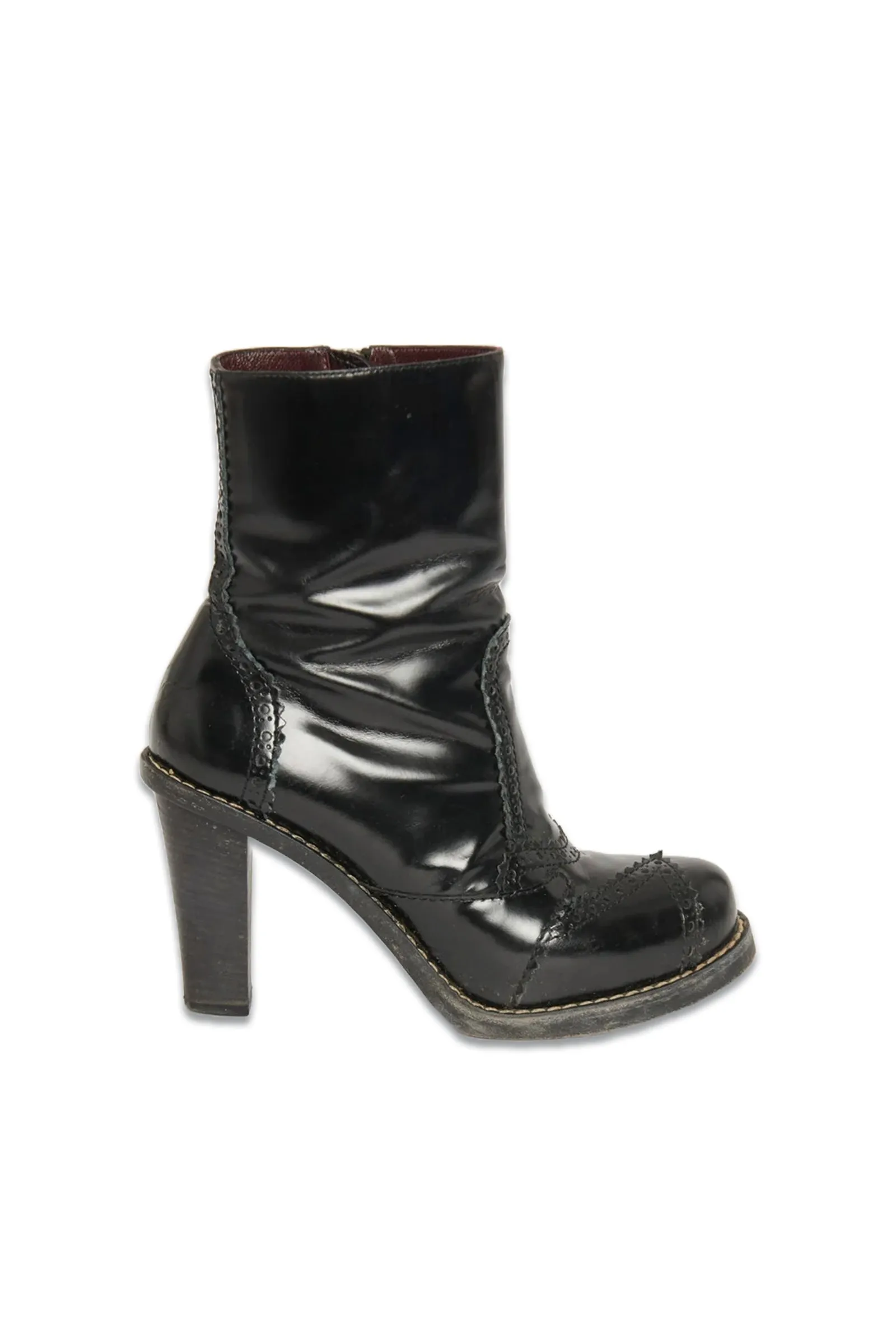 Black Nicolas Ghesquière Leather Preowned Platform Boots