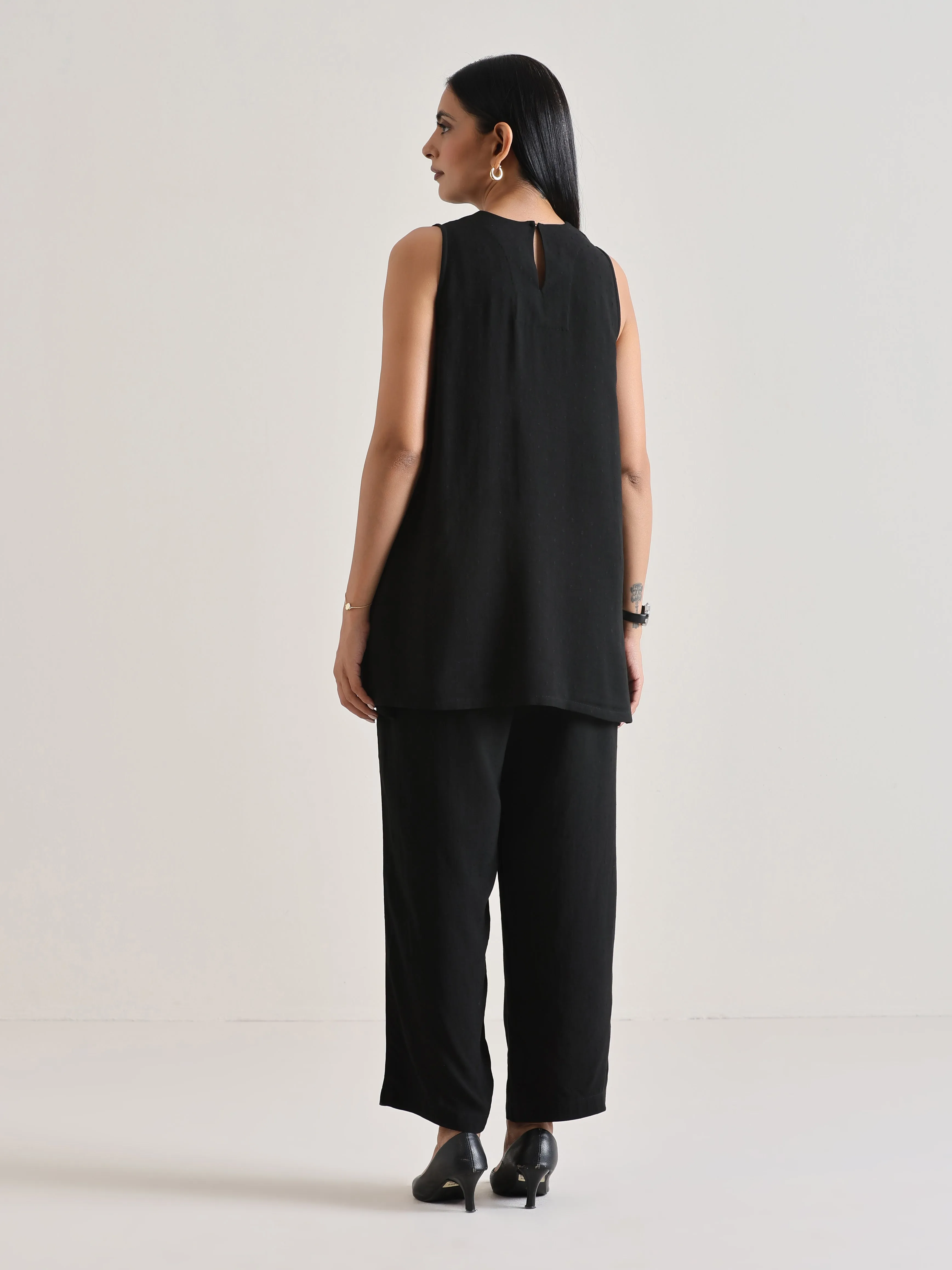 Black Sleeveless Co-Ord Set