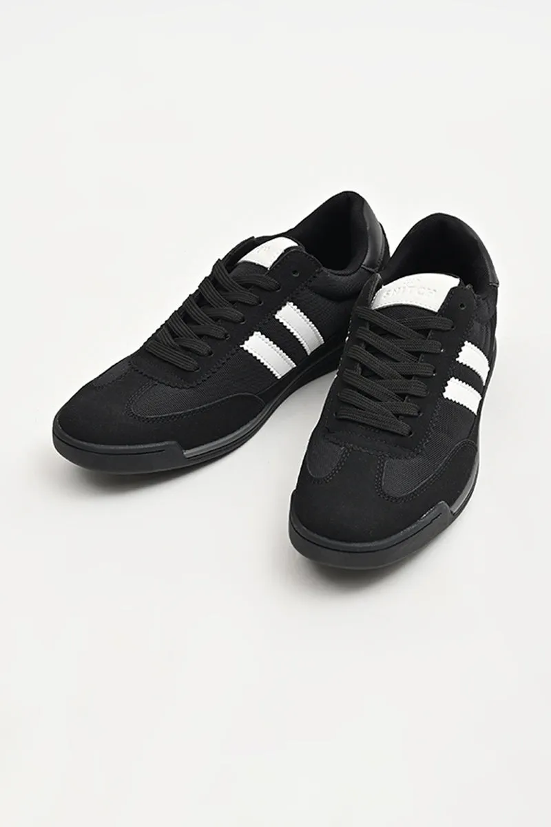 Black Striped Sneakers