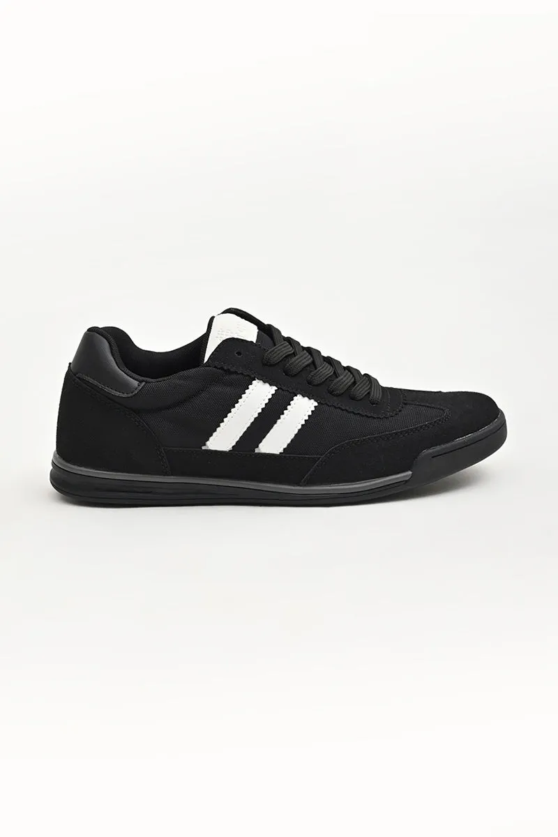 Black Striped Sneakers