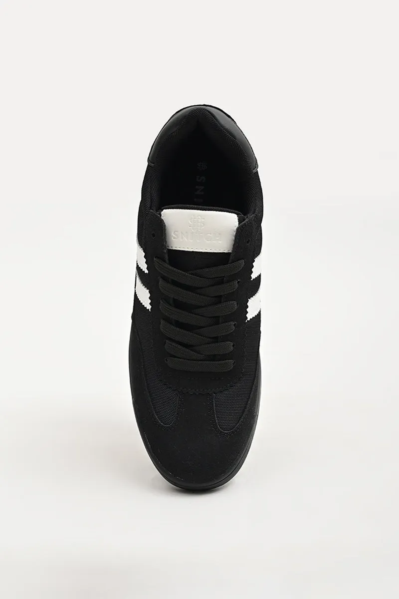 Black Striped Sneakers
