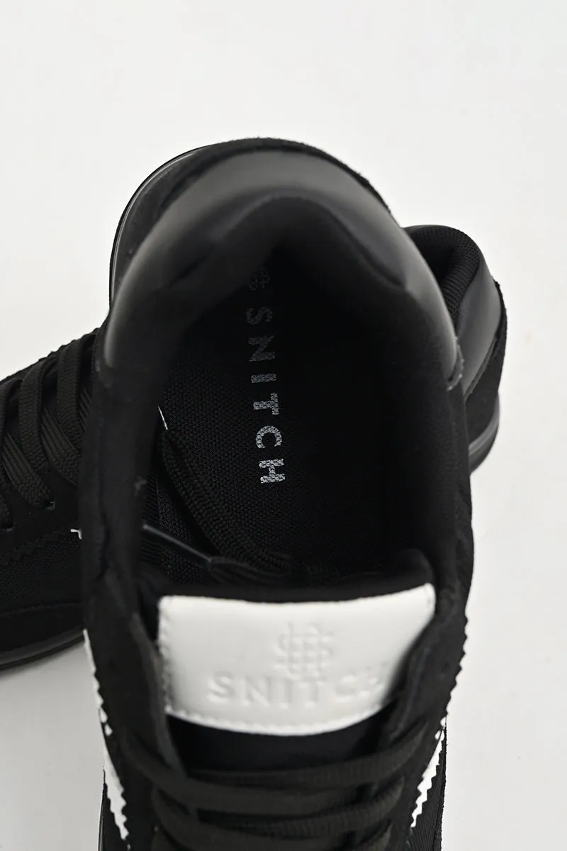 Black Striped Sneakers