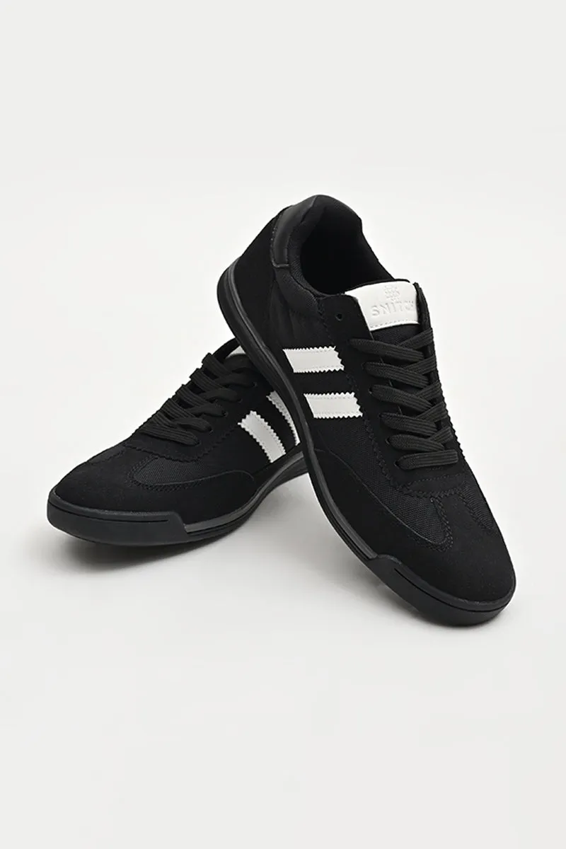 Black Striped Sneakers