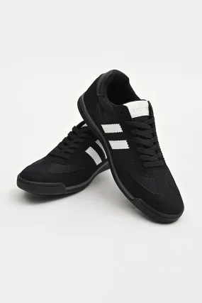 Black Striped Sneakers
