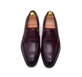 Carrera - Burgundy Calf Penny Loafers