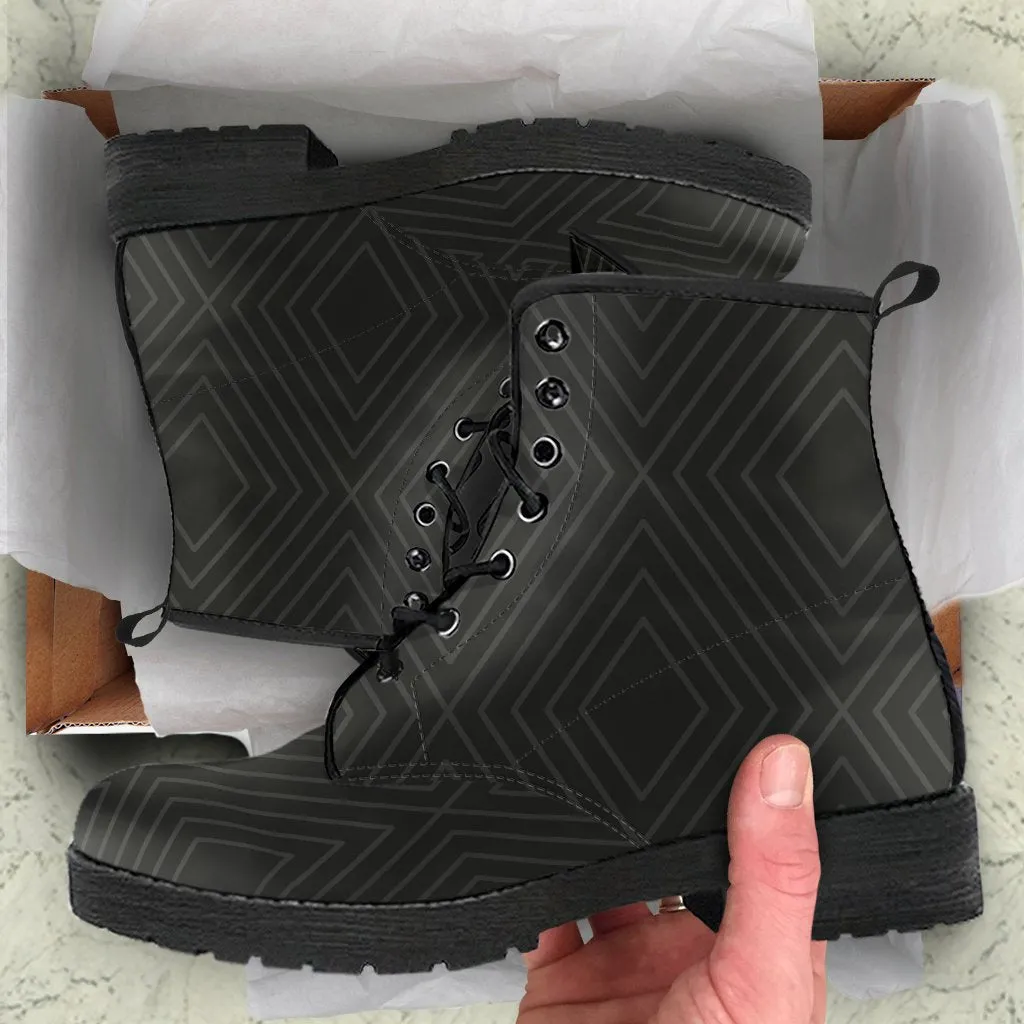 Combat Boots - Classic Pattern #111 | Unisex Boots, Custom Shoes, Hippie Boots, Lace Up Boots, 90s Boots, Women's Boots, Boots Men