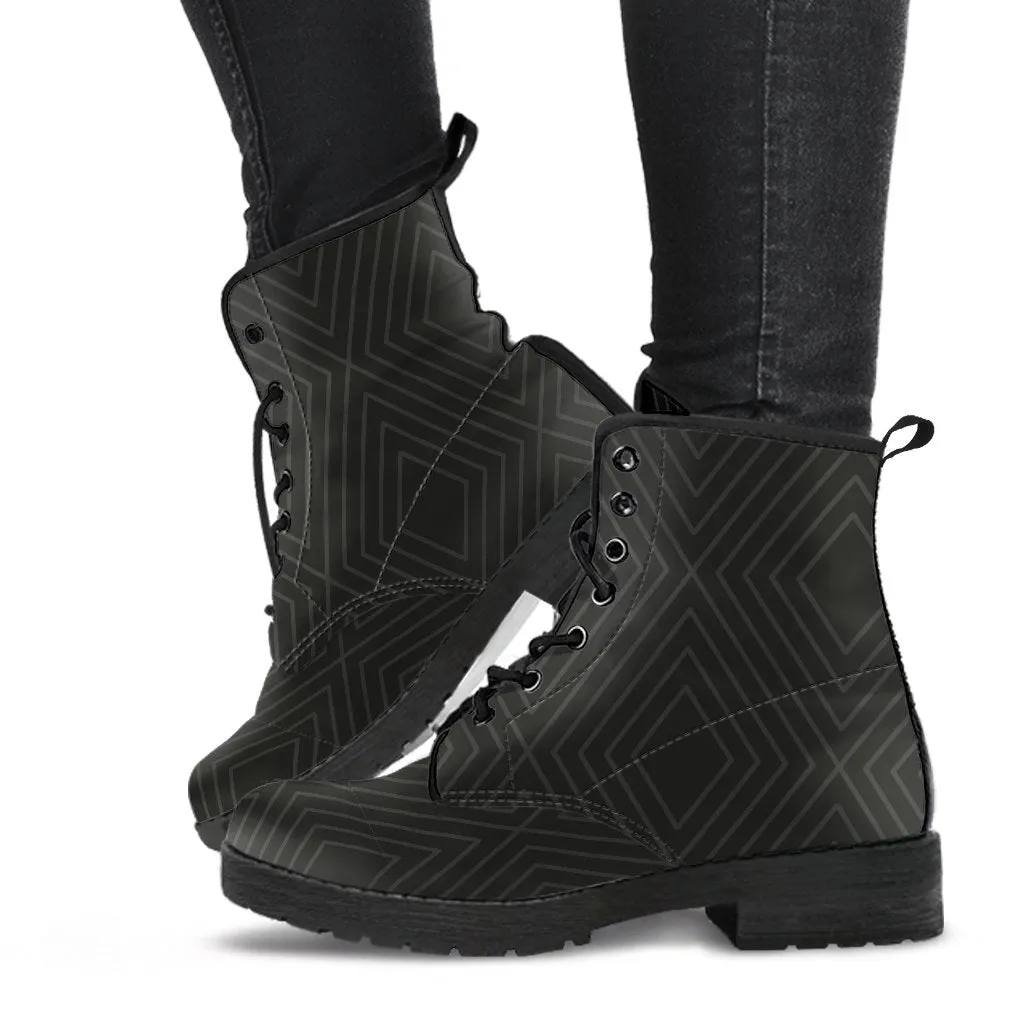Combat Boots - Classic Pattern #111 | Unisex Boots, Custom Shoes, Hippie Boots, Lace Up Boots, 90s Boots, Women's Boots, Boots Men