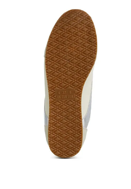 Contrast Paneling Lace Up Sneakers