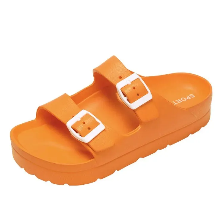Crestar Women Platform Sandals with Arch Support and Buckle