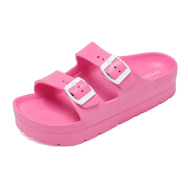 Crestar Women Platform Sandals with Arch Support and Buckle
