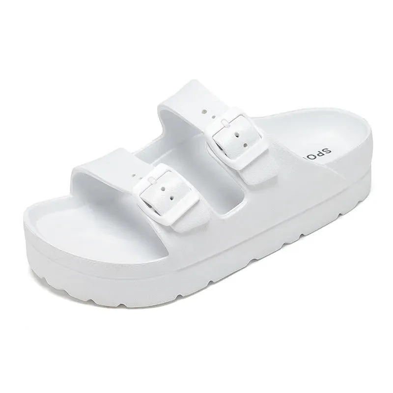 Crestar Women Platform Sandals with Arch Support and Buckle