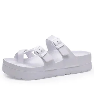 Crestar Women Platform Sandals with Arch Support and Buckle