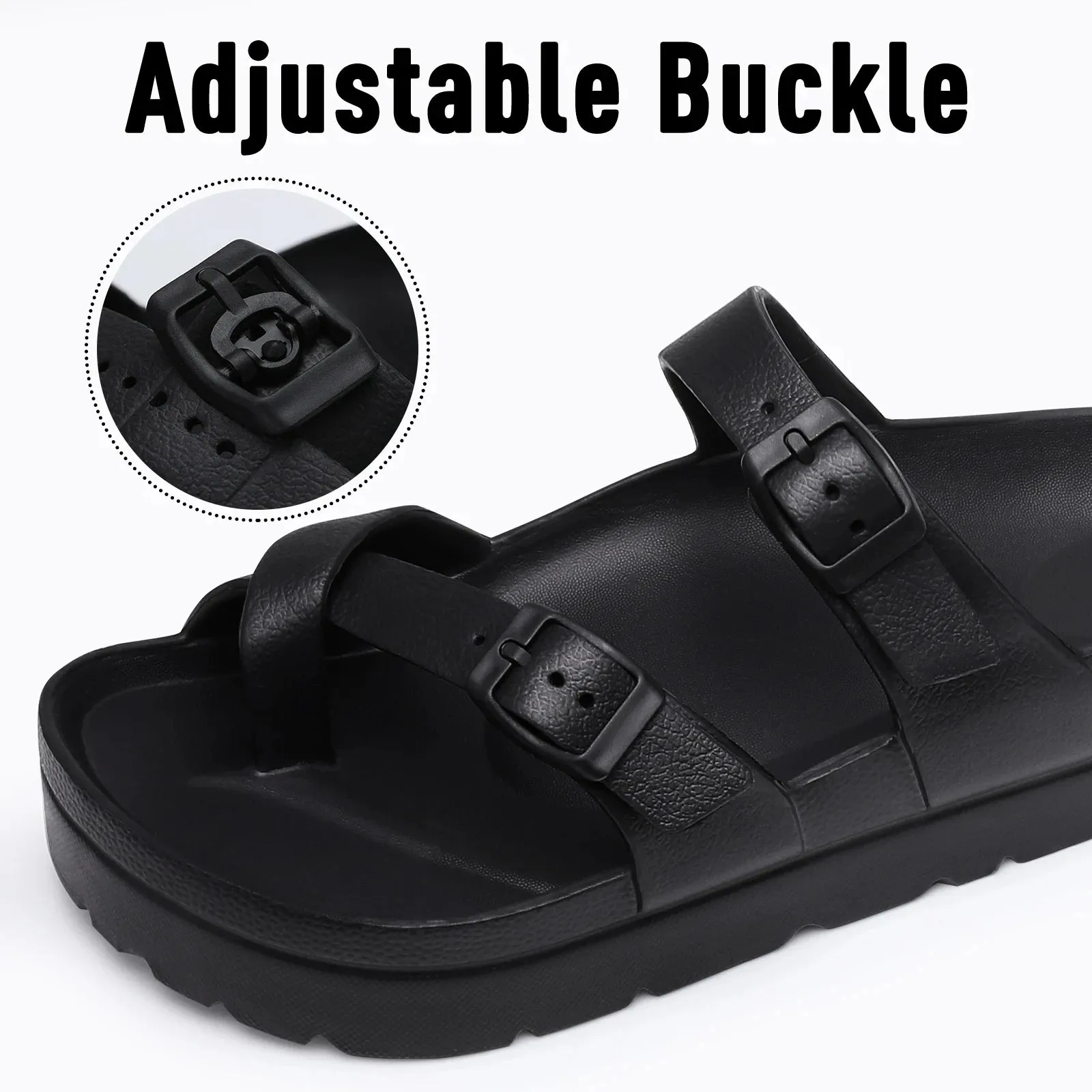 Crestar Women Platform Sandals with Arch Support and Buckle