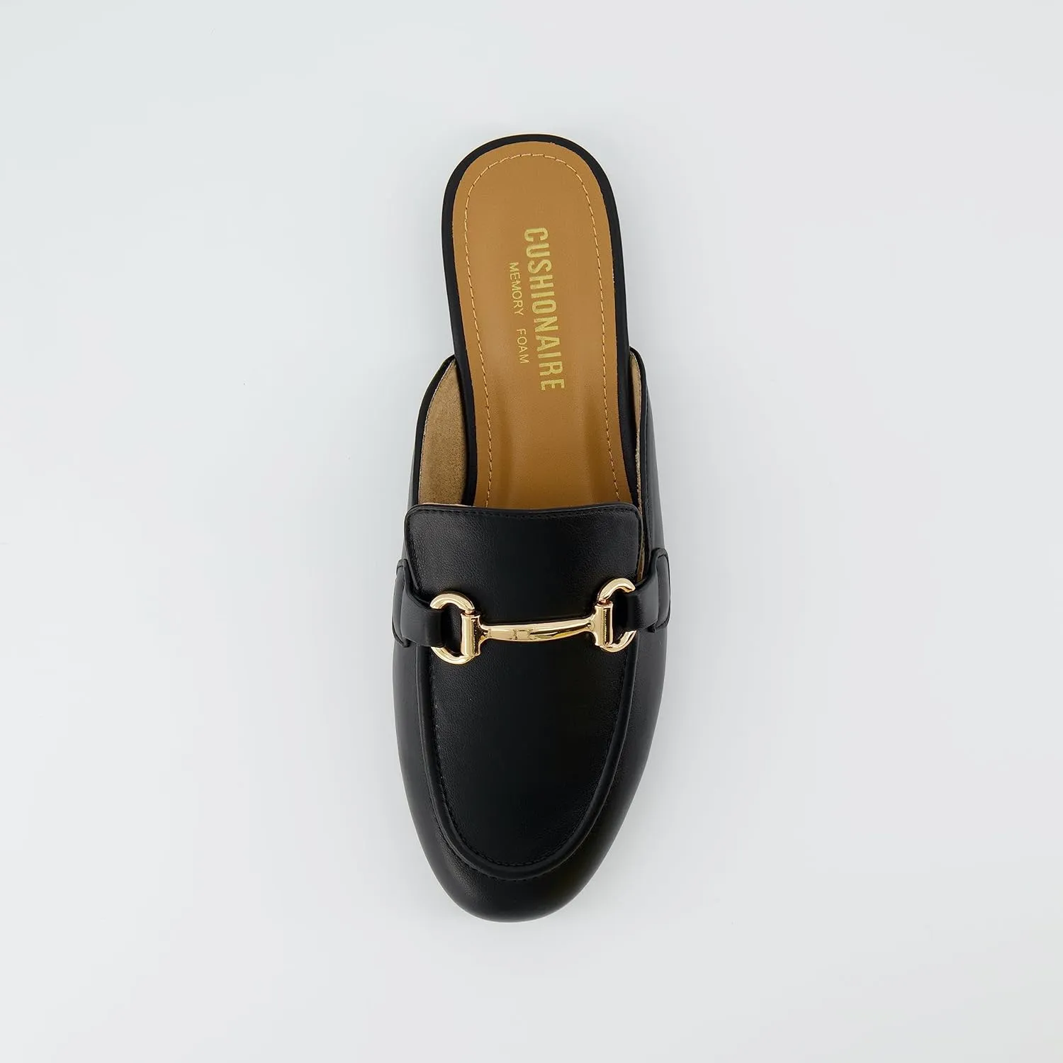 CUSHIONAIRE Women's Yates Buckle Slip On Mule  Memory Foam, Wide Widths Available