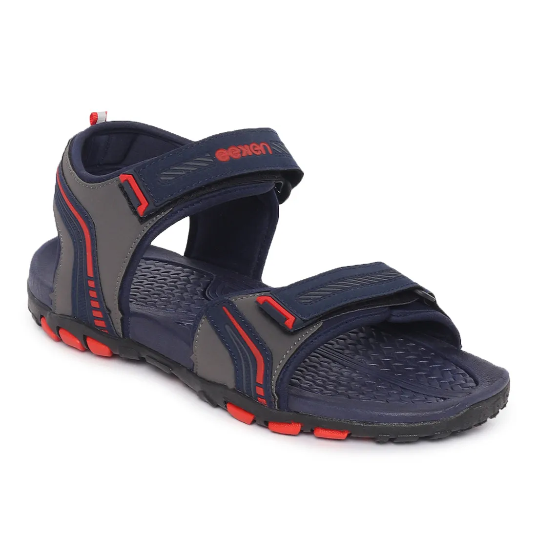 Eeken ESDGO4507S Navy Blue And Red Stylish Lightweight Dailywear Sports Sandals For Men