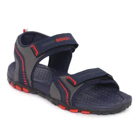 Eeken ESDGO4507S Navy Blue And Red Stylish Lightweight Dailywear Sports Sandals For Men