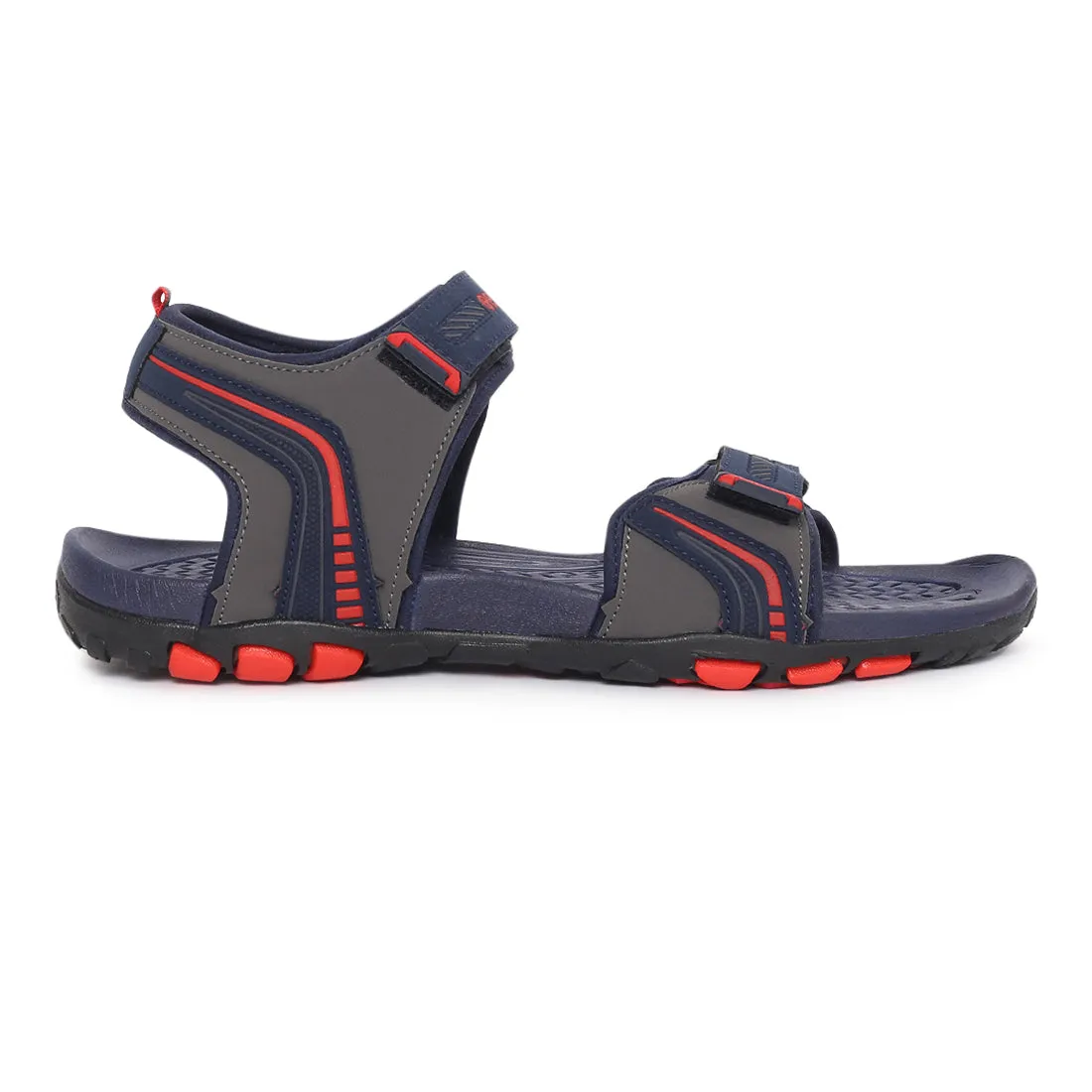 Eeken ESDGO4507S Navy Blue And Red Stylish Lightweight Dailywear Sports Sandals For Men