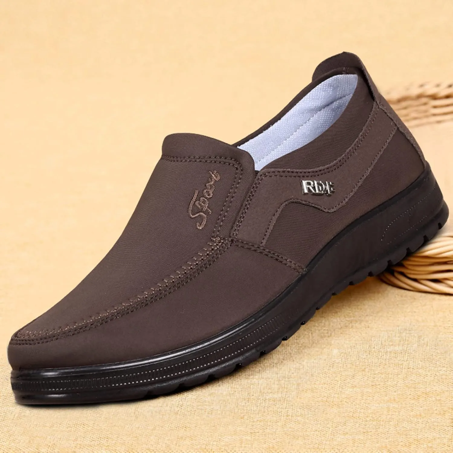 Fashion All Season Men Casual Shoes Flat Bottoms Non Slip Uppers Solid Color Comfortable Comfortable Men Shoes Casual, 10