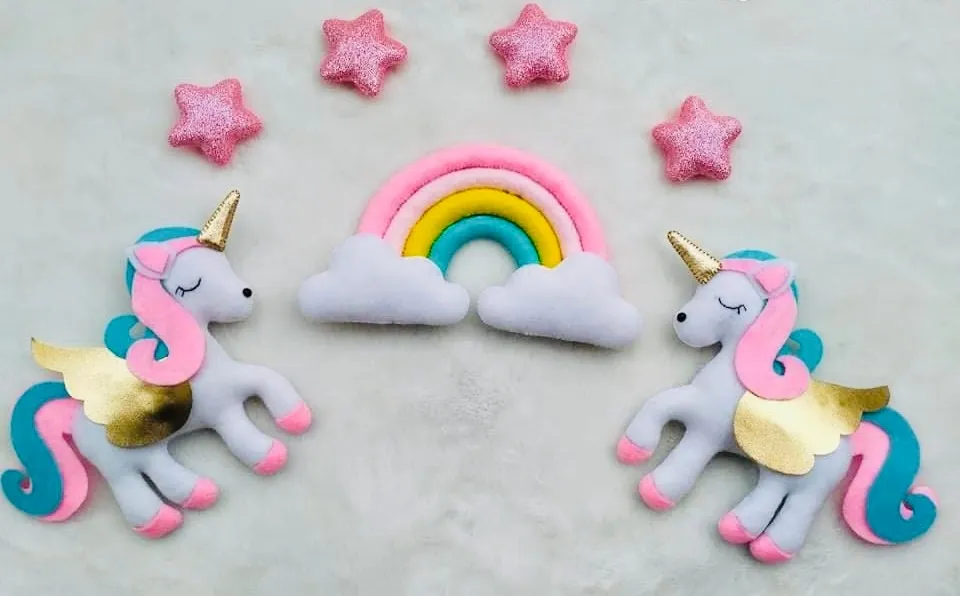 Felt name banner, unicorn garland, Unicorn banner, nursery decor, personalized gift, felt letters, baby name banner, name garland, name sign