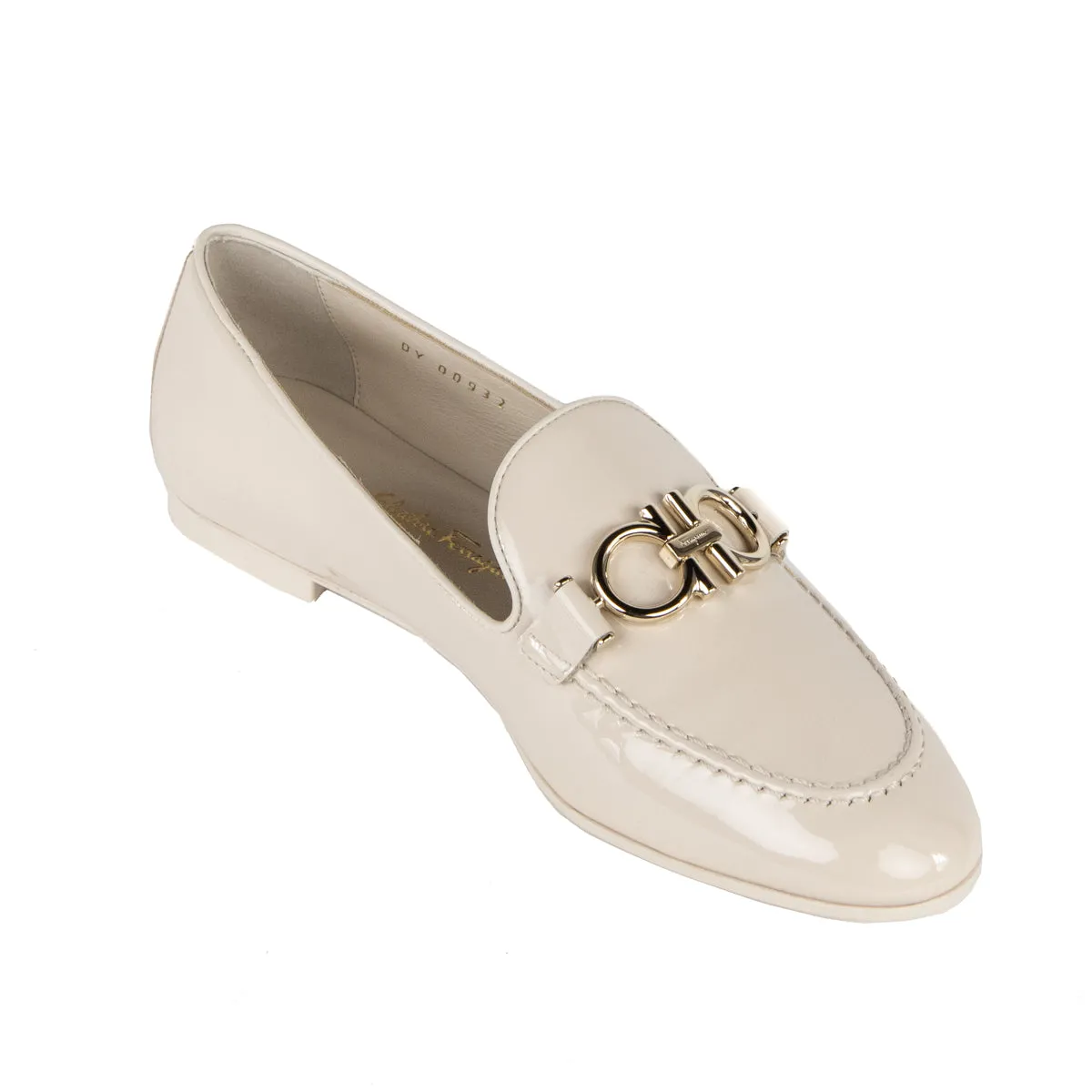 Ferragamo Bone Patent Trifoglio Loafers Size US 5 | IT 35.5