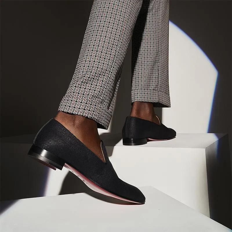 Flat Wool Loafers Slip-ons Low Top