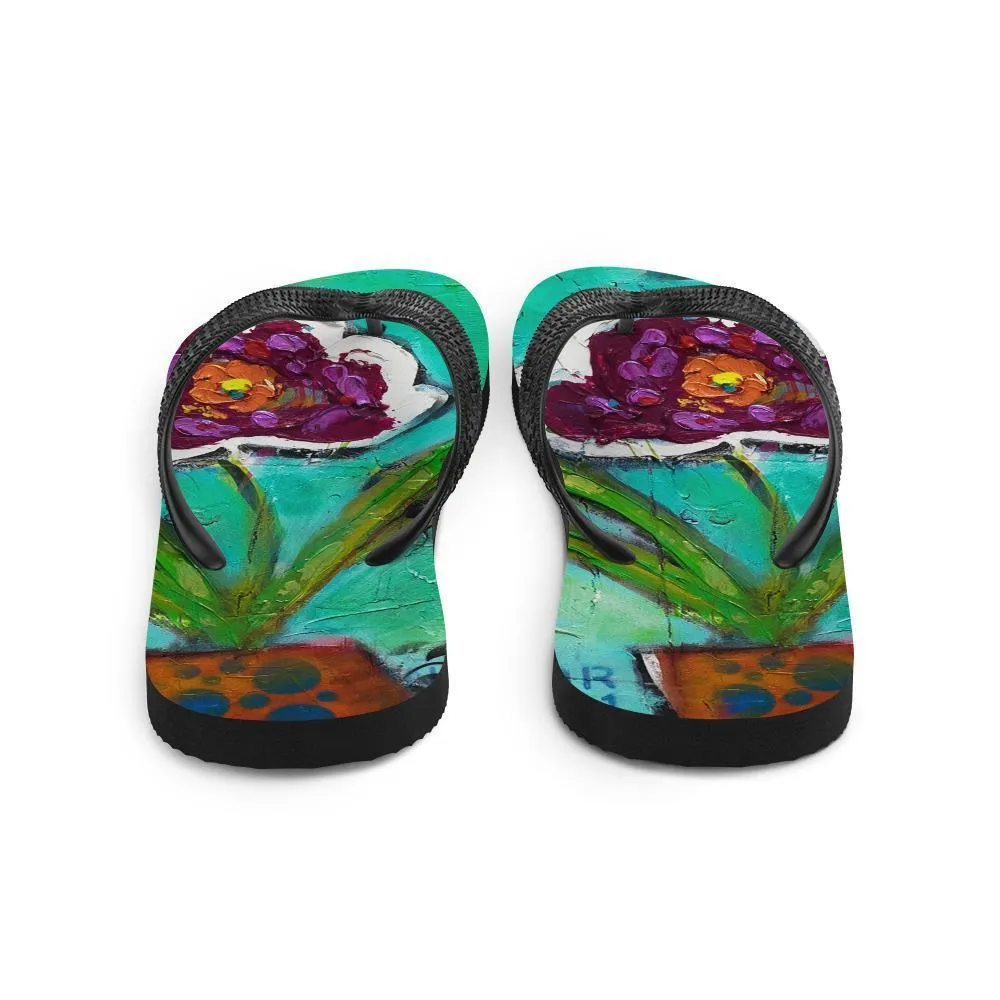 Floral Flip Flops