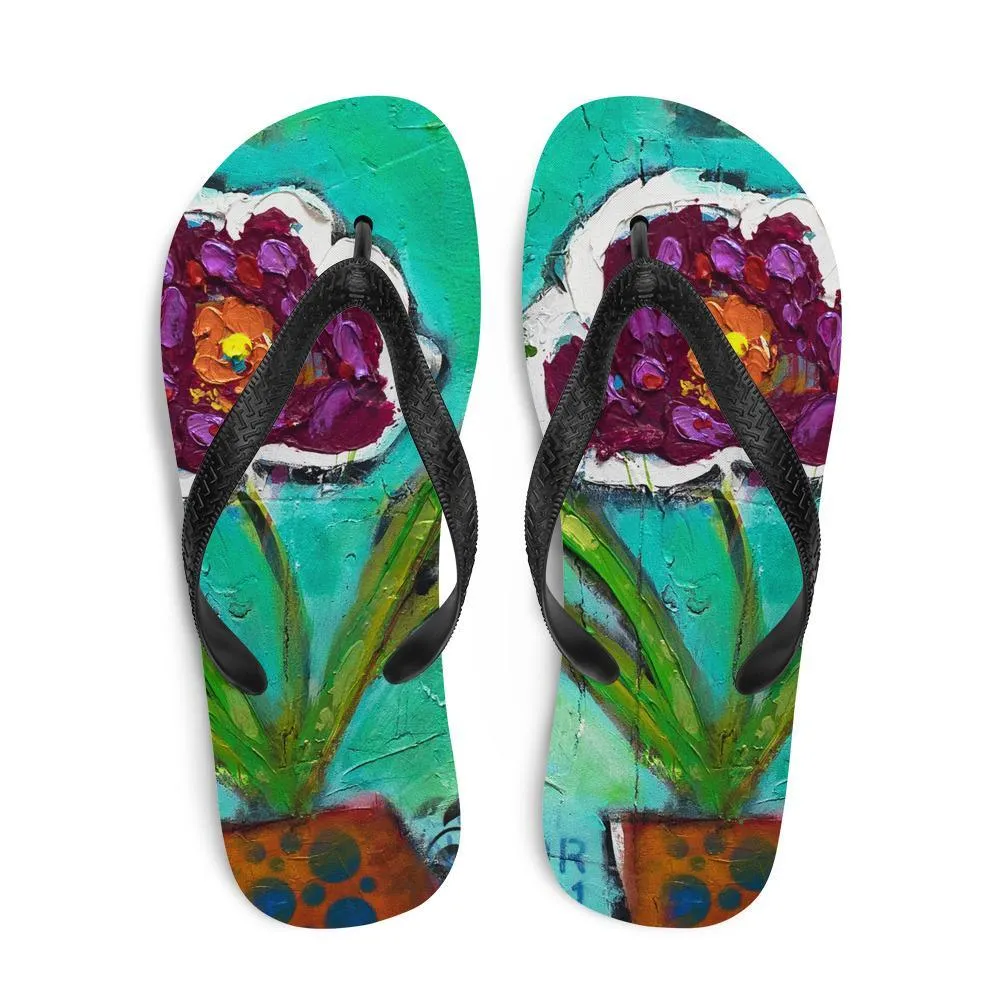Floral Flip Flops