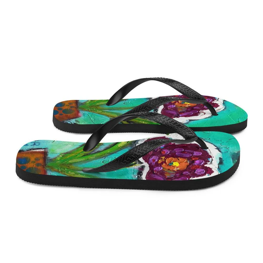 Floral Flip Flops
