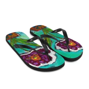 Floral Flip Flops