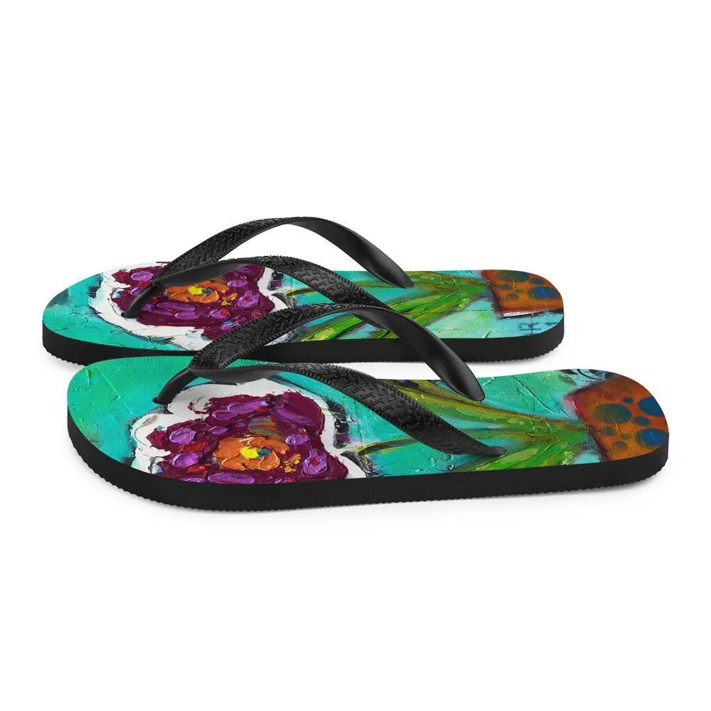 Floral Flip Flops