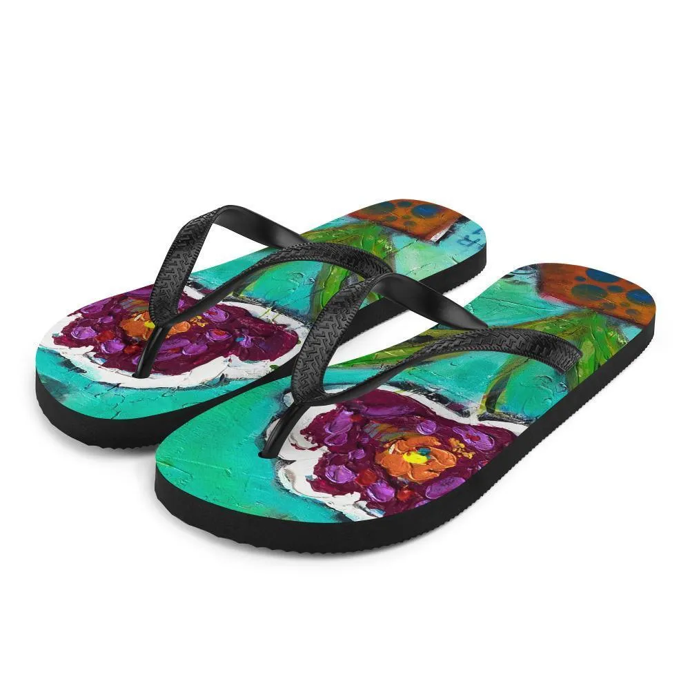 Floral Flip Flops