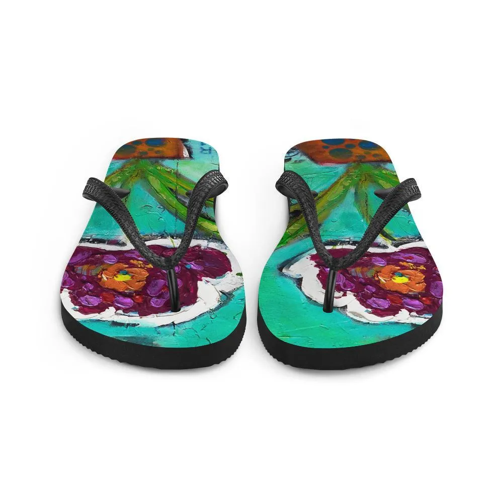 Floral Flip Flops