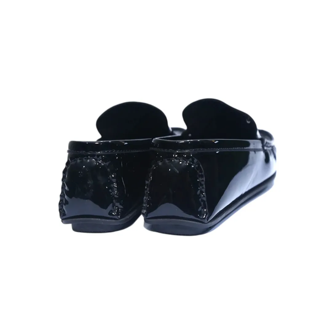 Floxi Men’s Croc Texture Black Leather Loafers