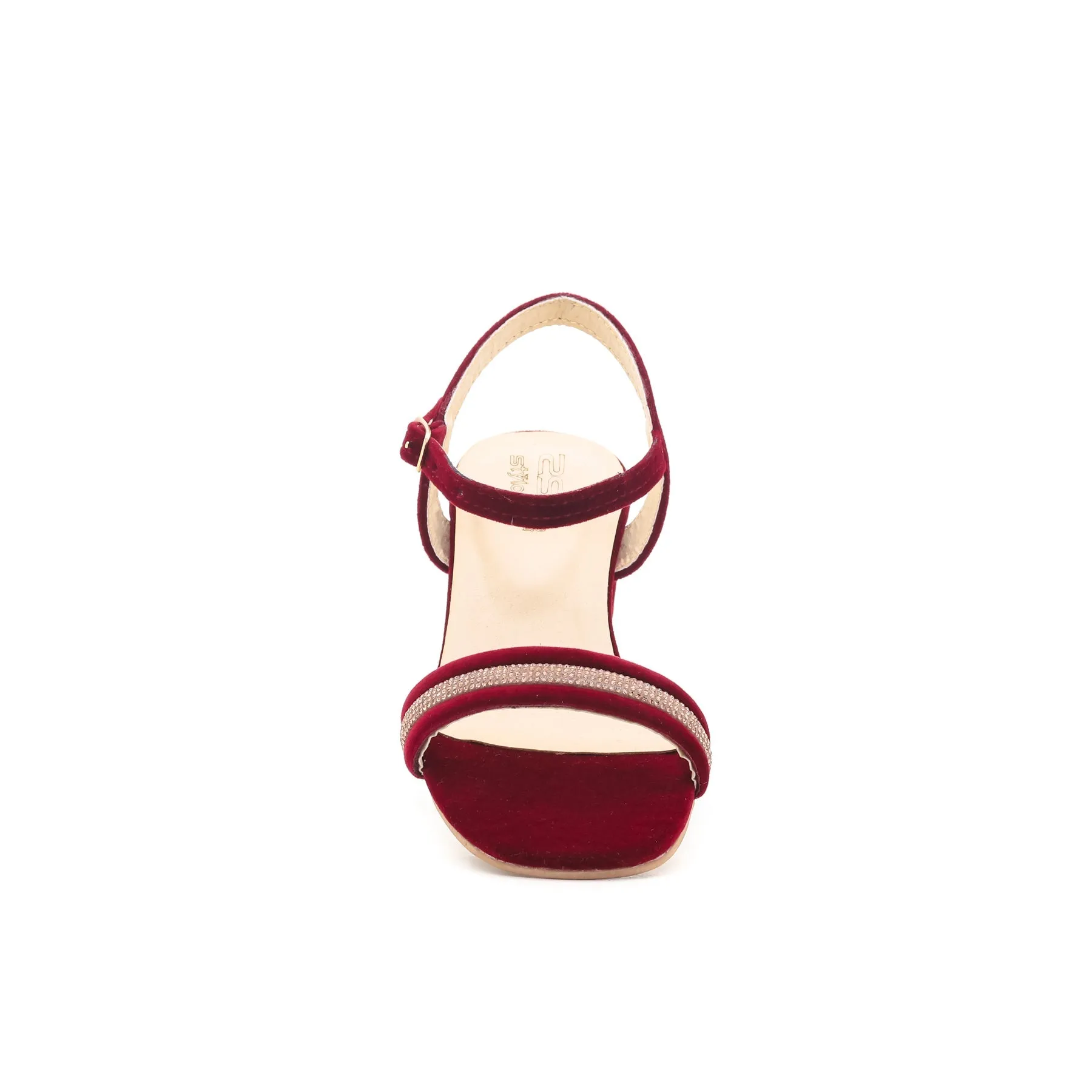 Girls Maroon Formal Sandal KD7516