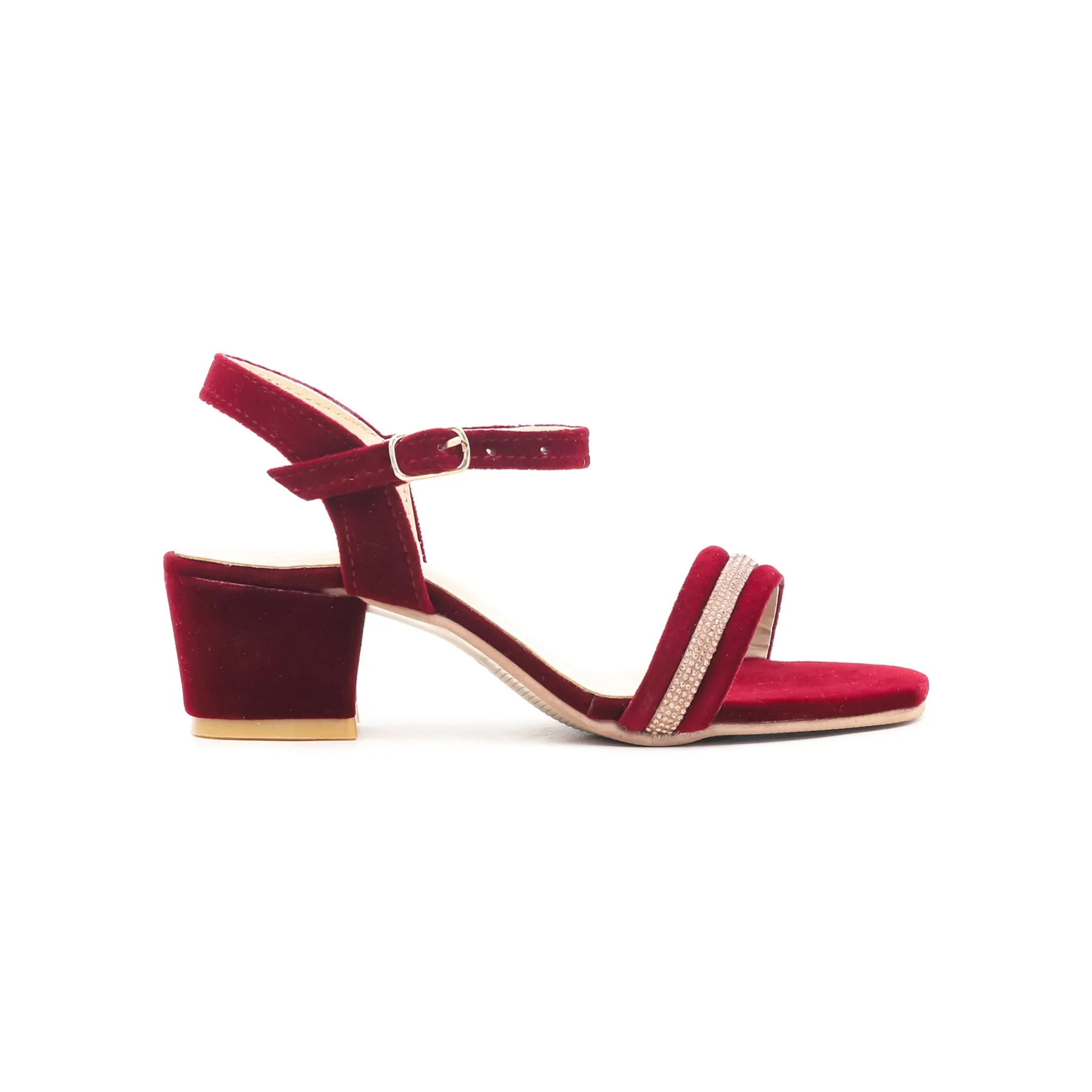 Girls Maroon Formal Sandal KD7516