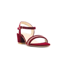 Girls Maroon Formal Sandal KD7516