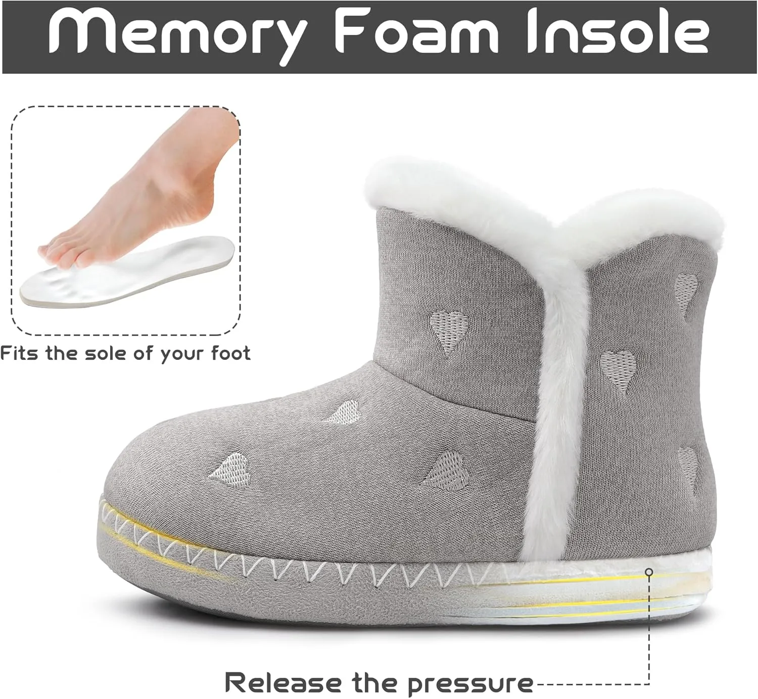 Girls Warm Winter Lightweight Boots slippers Comfy Durable Princess Ankle Boots for Big Kid
