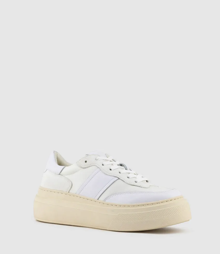 JASPER Retro Platform Sneaker in White