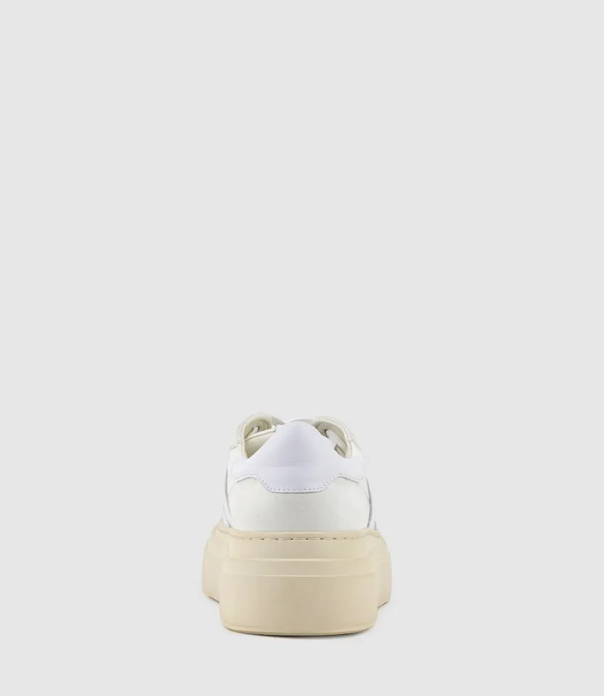 JASPER Retro Platform Sneaker in White