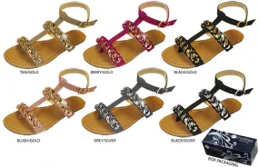 ladies boxed nubuck big chain sandal Case of 36