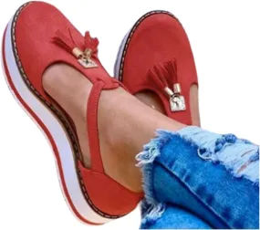 Ladmiple Shoes For Women Flats Comfortable Loafers Women’s Low Top Canvas Sneakers Slip On Platform Sneakers Casual Walking Shoes Dressy Summer Fashion Cute Comfortable Flats Loafers
