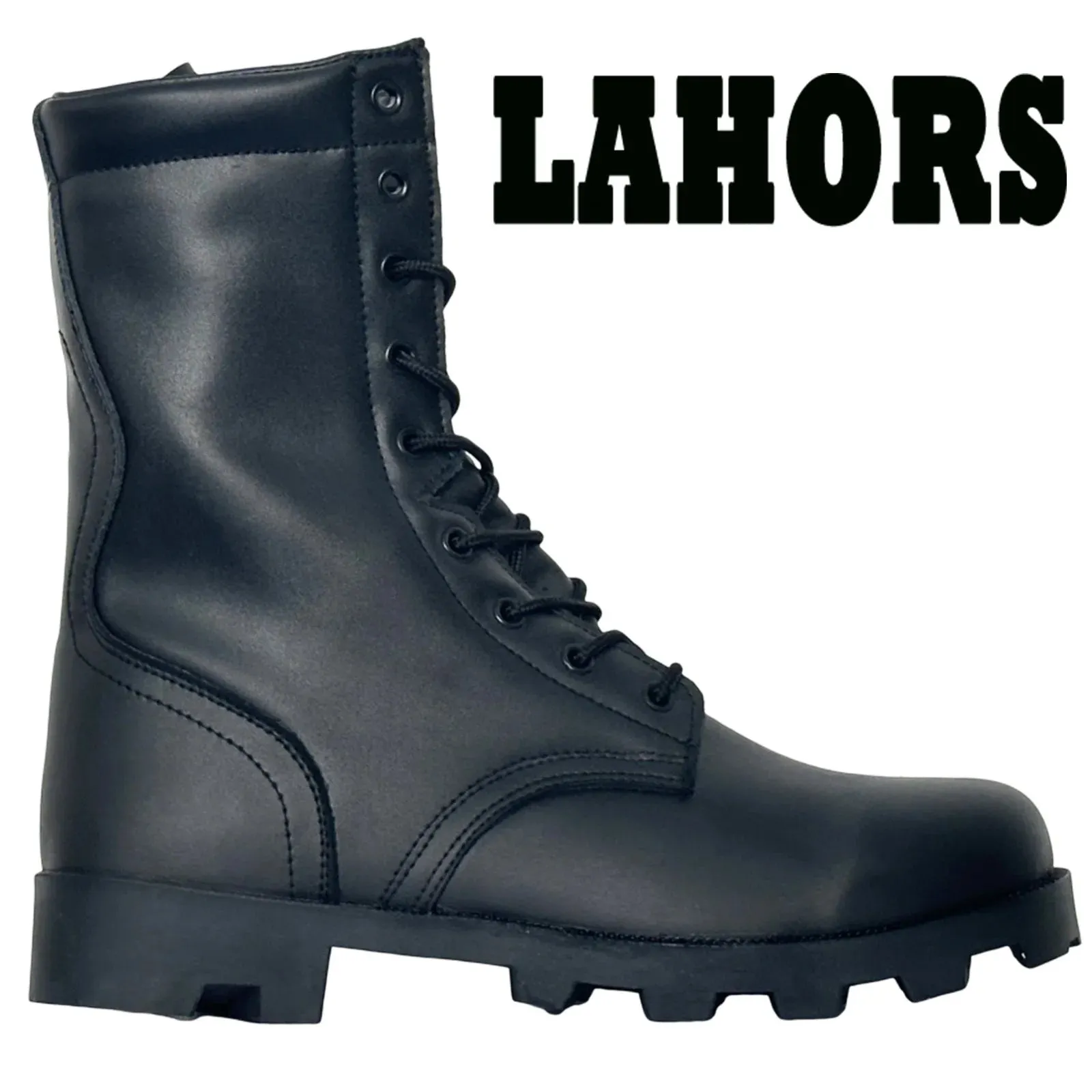 LAHORS Original Leather Tactical Boots – Men’s Sport Hiking Outdoor Ankle Desert Combat Boots