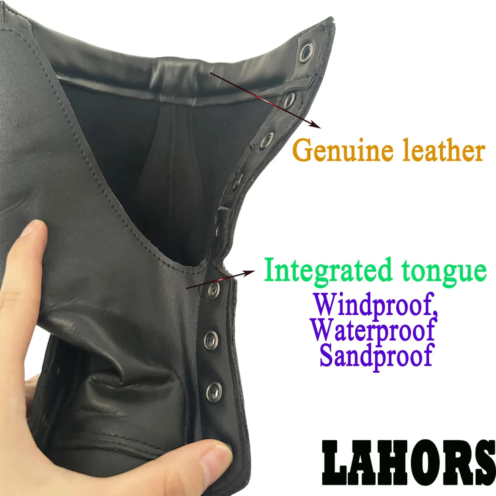 LAHORS Original Leather Tactical Boots – Men’s Sport Hiking Outdoor Ankle Desert Combat Boots