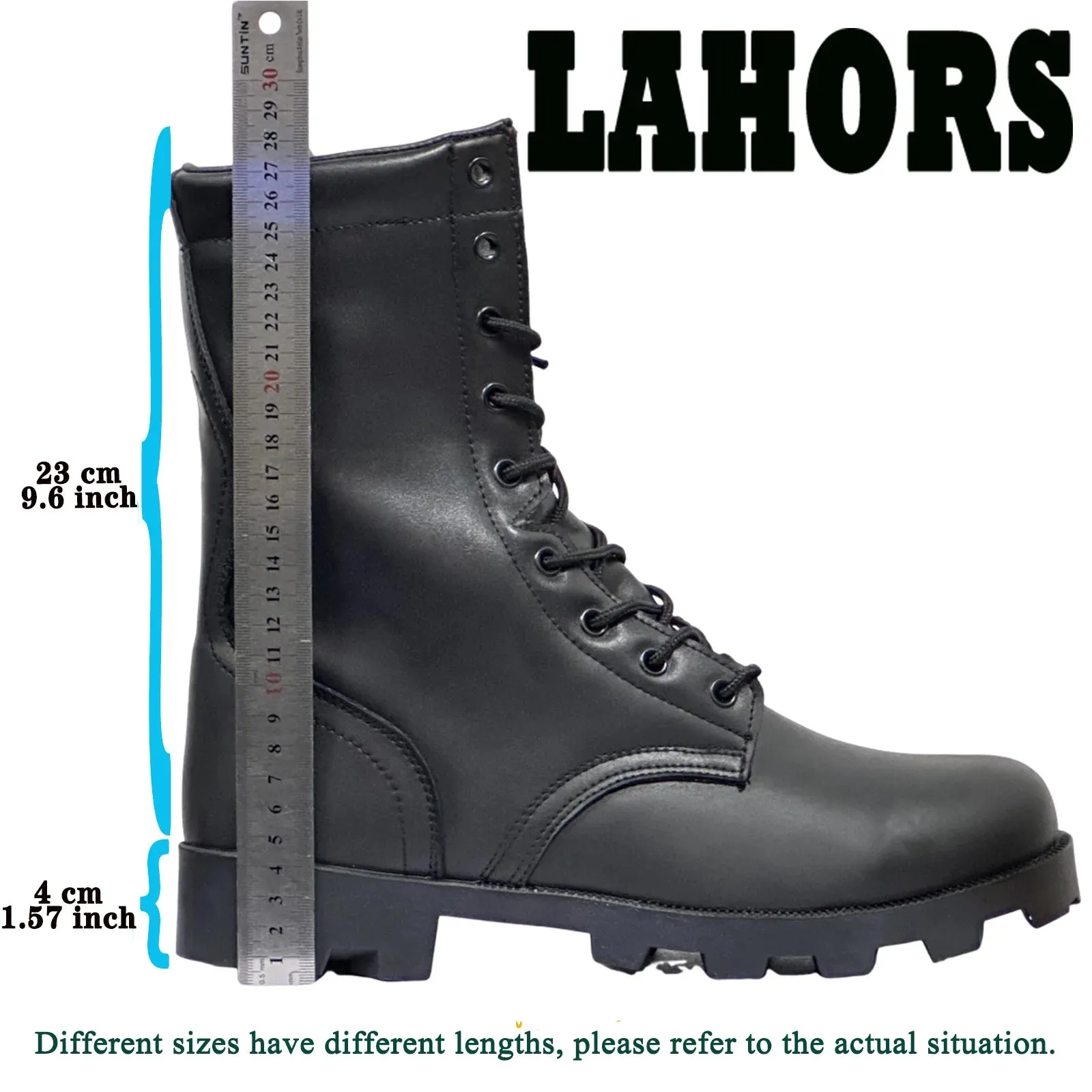 LAHORS Original Leather Tactical Boots – Men’s Sport Hiking Outdoor Ankle Desert Combat Boots